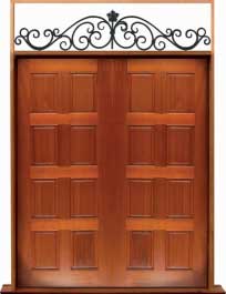 8 panel: double door
