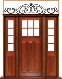 ashgrove: single door + sidelight on right