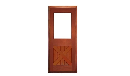hampton cross brace 1 light: door in frame