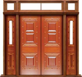 mediterranean: single door + sidelight on left