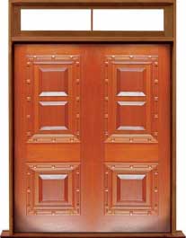 mediterranean: single door + sidelight on left