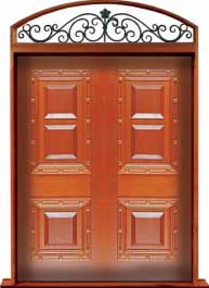 mediterranean: single door + sidelight on left