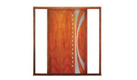 okapi pivot: single door +  two fixed glass