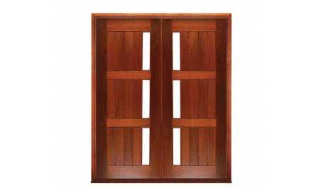 plank & rail glazed: double door